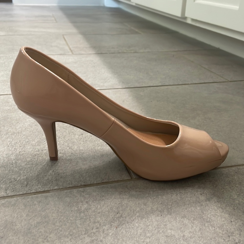 Nude Peep Toe Heels